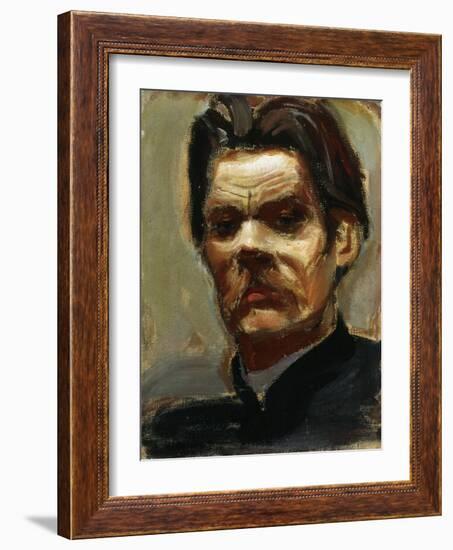 Portrait of the Author Maxim Gorky (1868-193), 1906-Akseli Gallen-Kallela-Framed Giclee Print