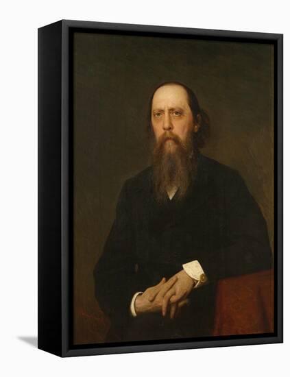 Portrait of the Author Mikhail Saltykov-Shchedrin (1826-188), 1879-Ivan Nikolayevich Kramskoi-Framed Premier Image Canvas