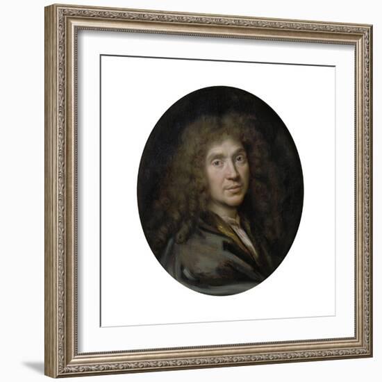 Portrait of the Author Moliére (1622-167), Ca 1658-Pierre Mignard-Framed Giclee Print