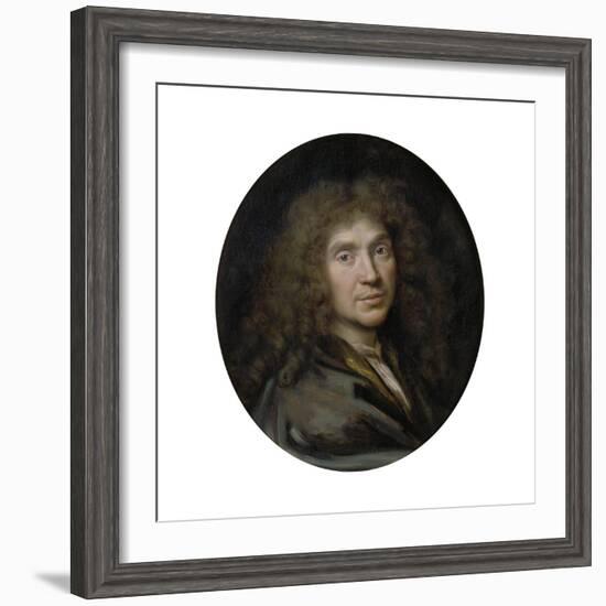 Portrait of the Author Moliére (1622-167), Ca 1658-Pierre Mignard-Framed Giclee Print