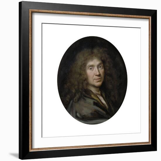 Portrait of the Author Moliére (1622-167), Ca 1658-Pierre Mignard-Framed Giclee Print