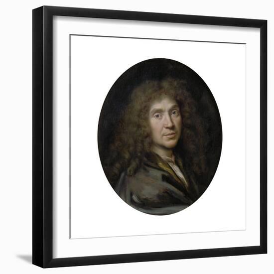 Portrait of the Author Moliére (1622-167), Ca 1658-Pierre Mignard-Framed Giclee Print