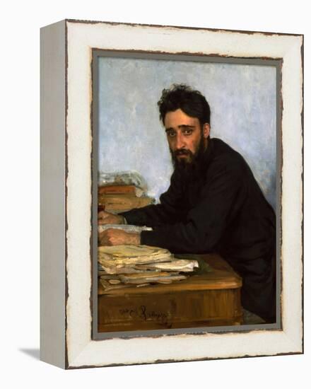 Portrait of the Author Vsevolod M. Garshin (1855-188), 1880S-Ilya Yefimovich Repin-Framed Premier Image Canvas