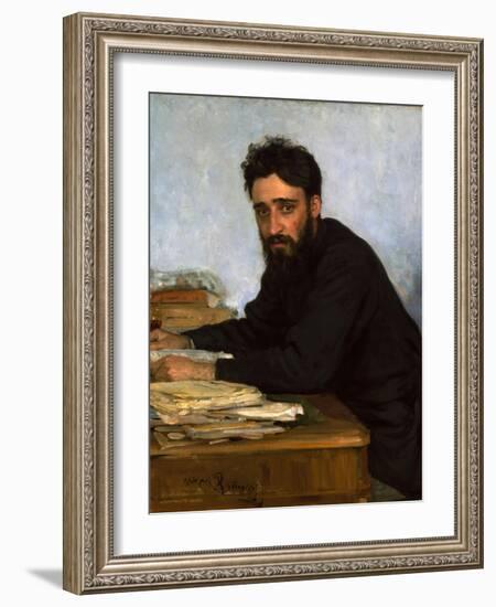 Portrait of the Author Vsevolod M. Garshin (1855-188), 1880S-Ilya Yefimovich Repin-Framed Giclee Print