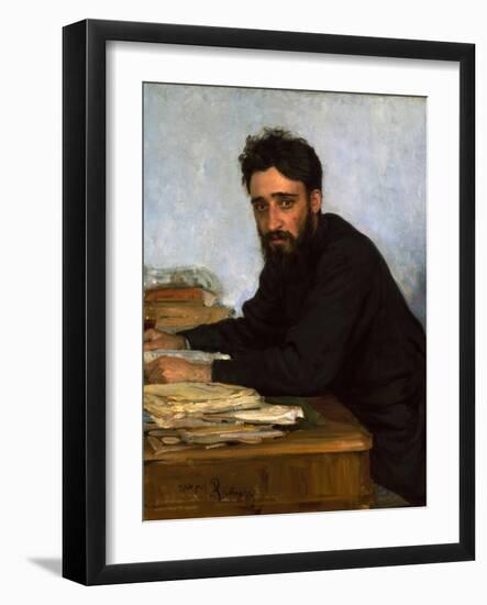 Portrait of the Author Vsevolod M. Garshin (1855-188), 1880S-Ilya Yefimovich Repin-Framed Giclee Print