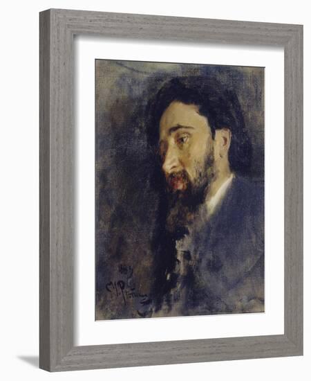 Portrait of the Author Vsevolod M. Garshin (1855-188), 1883-Ilya Yefimovich Repin-Framed Giclee Print