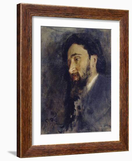 Portrait of the Author Vsevolod M. Garshin (1855-188), 1883-Ilya Yefimovich Repin-Framed Giclee Print