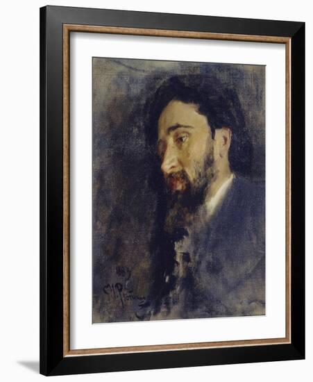 Portrait of the Author Vsevolod M. Garshin (1855-188), 1883-Ilya Yefimovich Repin-Framed Giclee Print