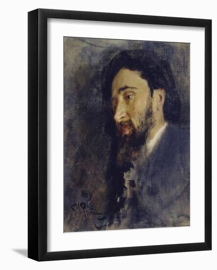 Portrait of the Author Vsevolod M. Garshin (1855-188), 1883-Ilya Yefimovich Repin-Framed Giclee Print