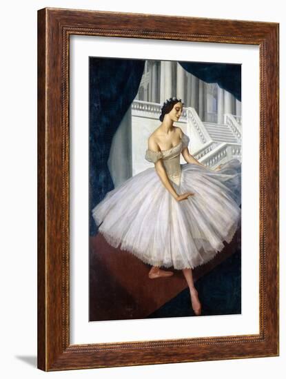 Portrait of the Ballerina Anna Pavlova (1881-193), 1924-Alexander Yevgenyevich Yakovlev-Framed Giclee Print