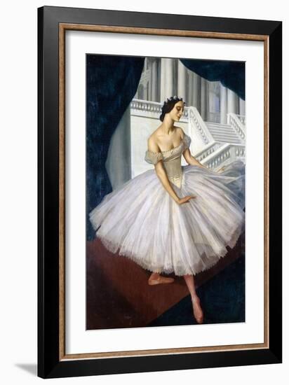 Portrait of the Ballerina Anna Pavlova (1881-193), 1924-Alexander Yevgenyevich Yakovlev-Framed Giclee Print