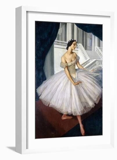 Portrait of the Ballerina Anna Pavlova (1881-193), 1924-Alexander Yevgenyevich Yakovlev-Framed Giclee Print