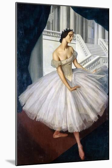 Portrait of the Ballerina Anna Pavlova (1881-193), 1924-Alexander Yevgenyevich Yakovlev-Mounted Giclee Print