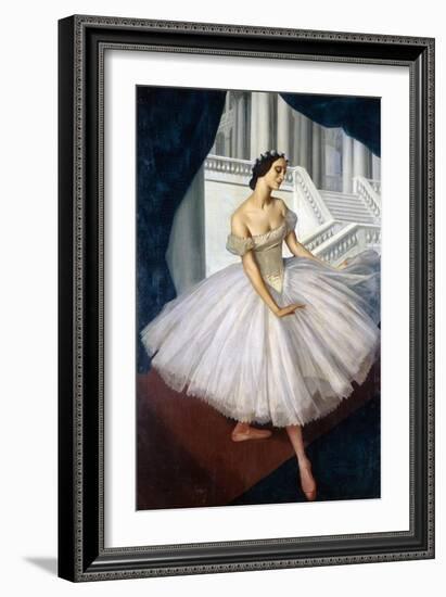 Portrait of the Ballerina Anna Pavlova (1881-193), 1924-Alexander Yevgenyevich Yakovlev-Framed Giclee Print