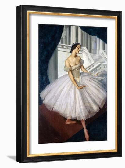 Portrait of the Ballerina Anna Pavlova (1881-193), 1924-Alexander Yevgenyevich Yakovlev-Framed Giclee Print