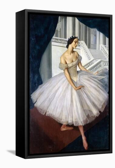 Portrait of the Ballerina Anna Pavlova (1881-193), 1924-Alexander Yevgenyevich Yakovlev-Framed Premier Image Canvas