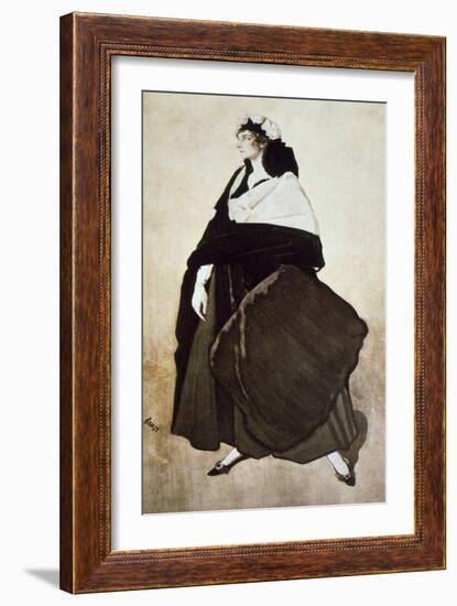 Portrait of the Ballet Dancer and Patron Ida Rubinstein, 1921-Leon Bakst-Framed Giclee Print