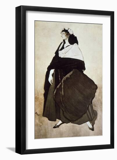 Portrait of the Ballet Dancer and Patron Ida Rubinstein, 1921-Leon Bakst-Framed Giclee Print