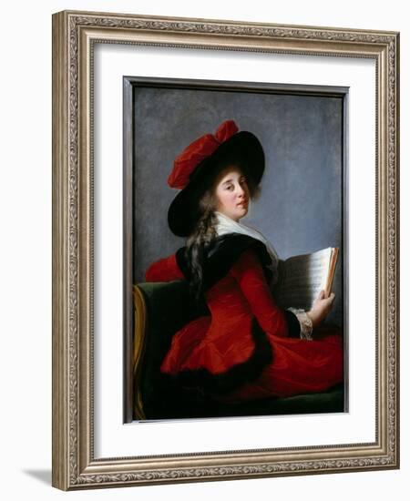 Portrait of the Baroness of Crussol, 1785 (Oil on Canvas)-Elisabeth Louise Vigee-LeBrun-Framed Giclee Print