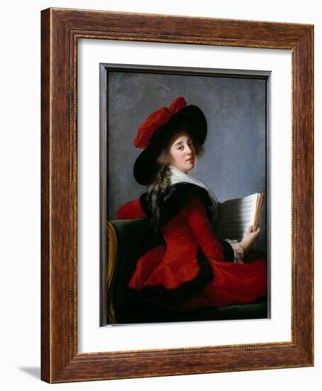 Portrait of the Baroness of Crussol, 1785 (Oil on Canvas)-Elisabeth Louise Vigee-LeBrun-Framed Giclee Print