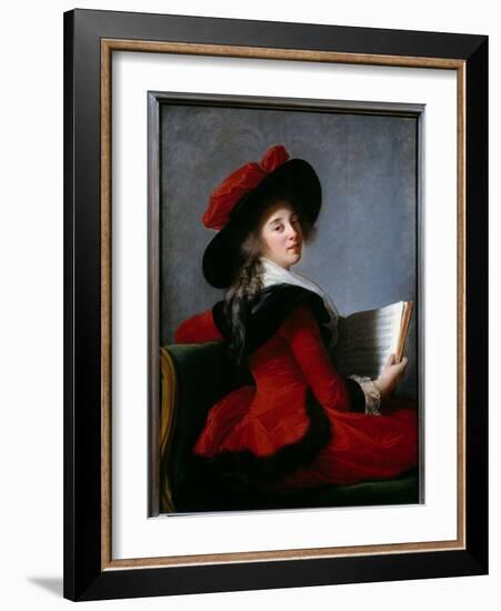 Portrait of the Baroness of Crussol, 1785 (Oil on Canvas)-Elisabeth Louise Vigee-LeBrun-Framed Giclee Print