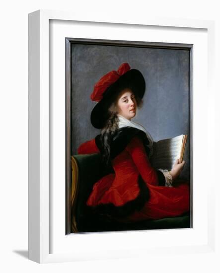 Portrait of the Baroness of Crussol, 1785 (Oil on Canvas)-Elisabeth Louise Vigee-LeBrun-Framed Giclee Print