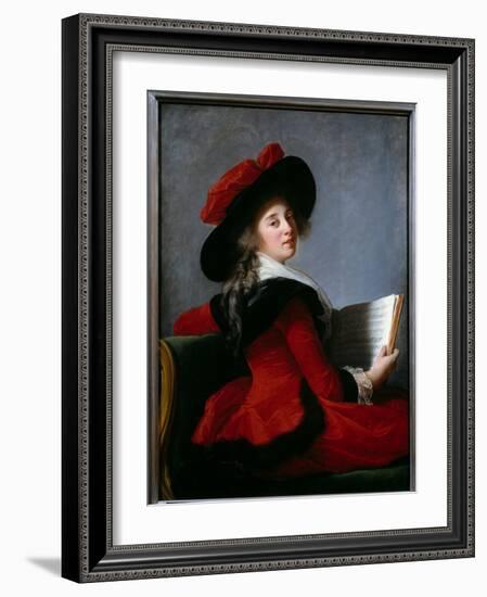 Portrait of the Baroness of Crussol, 1785 (Oil on Canvas)-Elisabeth Louise Vigee-LeBrun-Framed Giclee Print