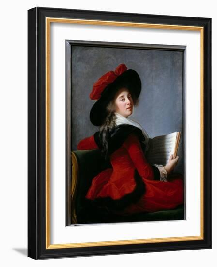 Portrait of the Baroness of Crussol, 1785 (Oil on Canvas)-Elisabeth Louise Vigee-LeBrun-Framed Giclee Print