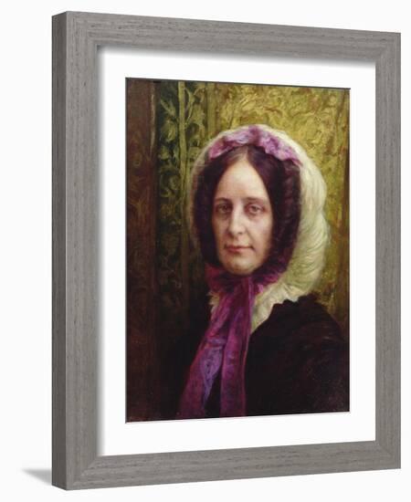 Portrait of the Baroness of Villeguy (Oil on Canvas)-Antoine Auguste Ernest Herbert or Hebert-Framed Giclee Print