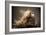 Portrait of the Beautiful Woman with Long Curly Hair-dpaint-Framed Photographic Print