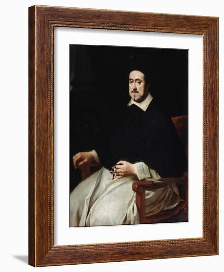 Portrait of the Bishop of Antwerp Ambrosius Cappelus, 17th Century-Abraham Jansz van Diepenbeeck-Framed Giclee Print