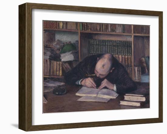 Portrait of the Bookseller E. J. Fontaine, 1885-Gustave Caillebotte-Framed Giclee Print