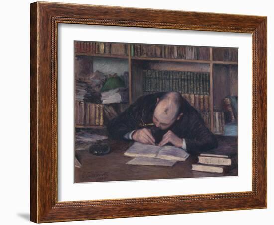 Portrait of the Bookseller E. J. Fontaine, 1885-Gustave Caillebotte-Framed Giclee Print
