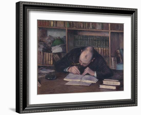 Portrait of the Bookseller E. J. Fontaine, 1885-Gustave Caillebotte-Framed Giclee Print