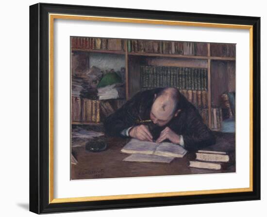 Portrait of the Bookseller E. J. Fontaine, 1885-Gustave Caillebotte-Framed Giclee Print