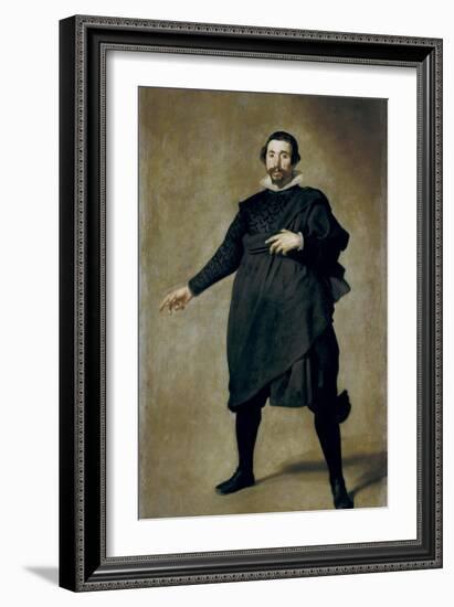 Portrait of the Buffoon Pablo De Valladolid-Diego Velazquez-Framed Art Print