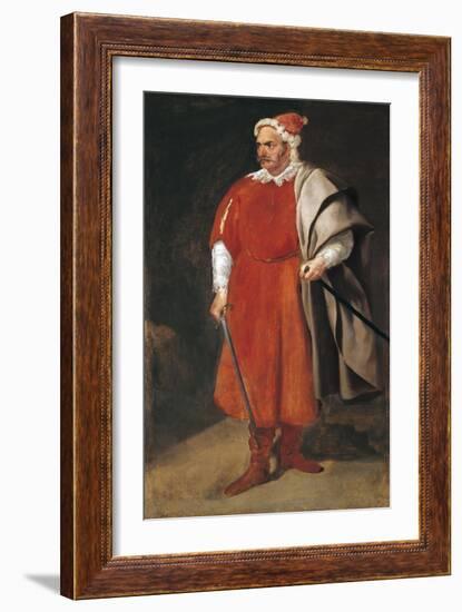 Portrait of the Buffoon 'Redbeard', Cristobal De Castaneda-Diego Velazquez-Framed Art Print