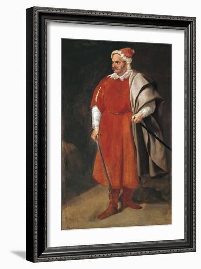 Portrait of the Buffoon 'Redbeard', Cristobal De Castaneda-Diego Velazquez-Framed Art Print