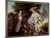 Portrait of the Cartographer Peter Perez Burdett (1735-1793) and His Wife Hannah Painting by Joseph-Joseph Wright of Derby-Mounted Giclee Print