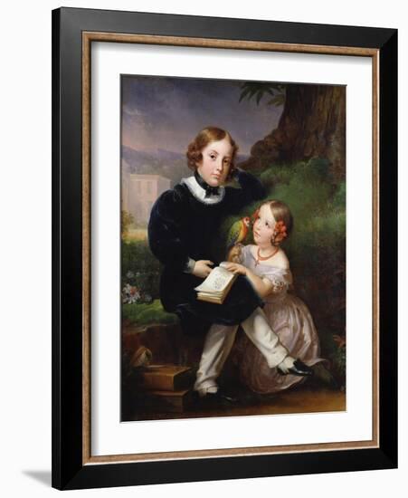 Portrait of the Children of Pierre-Jean David D'Angers-Marie Eleonore Godefroid-Framed Giclee Print