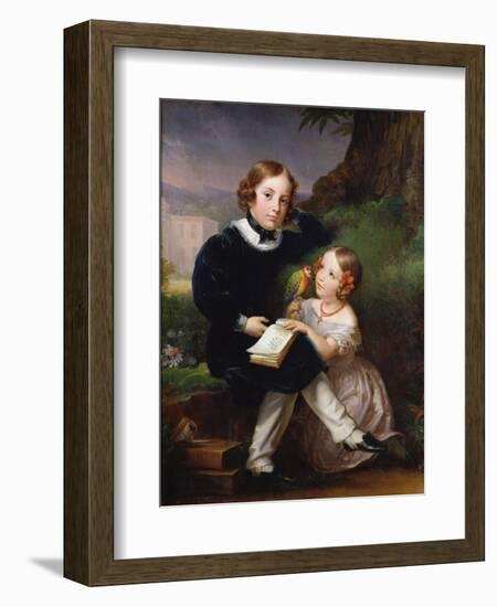Portrait of the Children of Pierre-Jean David D'Angers-Marie Eleonore Godefroid-Framed Giclee Print