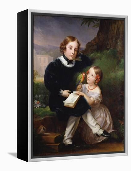 Portrait of the Children of Pierre-Jean David D'Angers-Marie Eleonore Godefroid-Framed Premier Image Canvas