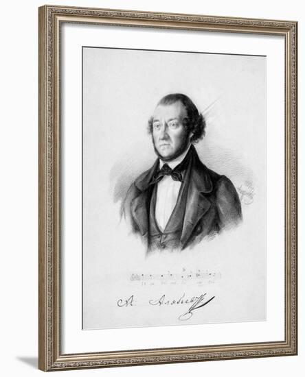 Portrait of the Composer Alexander Aleksandrovich Alyabyev (1787-185), 1844-Pavel Andreevich Andreev-Framed Giclee Print