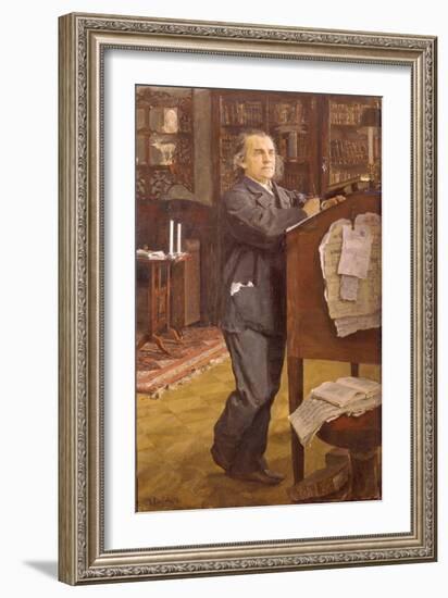 Portrait of the Composer Alexander Serov (1820-187), 1889-Valentin Alexandrovich Serov-Framed Giclee Print