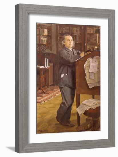 Portrait of the Composer Alexander Serov (1820-187), 1889-Valentin Alexandrovich Serov-Framed Giclee Print