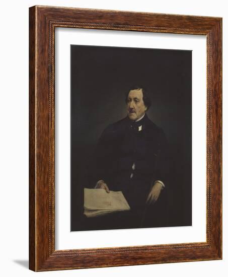 Portrait of the Composer Gioachino Antonio Rossini (1792-186)-Francesco Hayez-Framed Premium Giclee Print