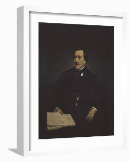 Portrait of the Composer Gioachino Antonio Rossini (1792-186)-Francesco Hayez-Framed Premium Giclee Print