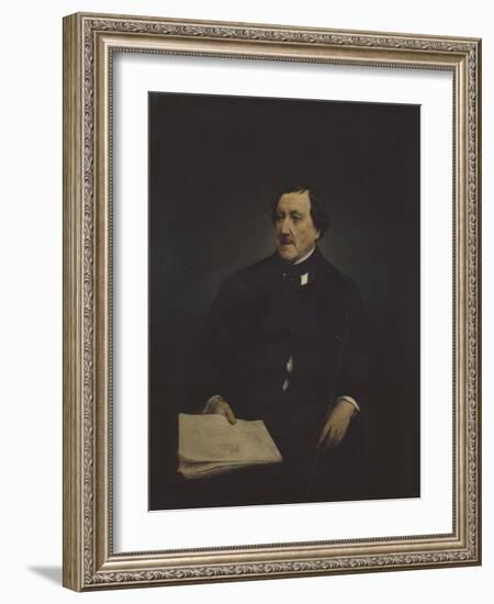 Portrait of the Composer Gioachino Antonio Rossini (1792-186)-Francesco Hayez-Framed Giclee Print