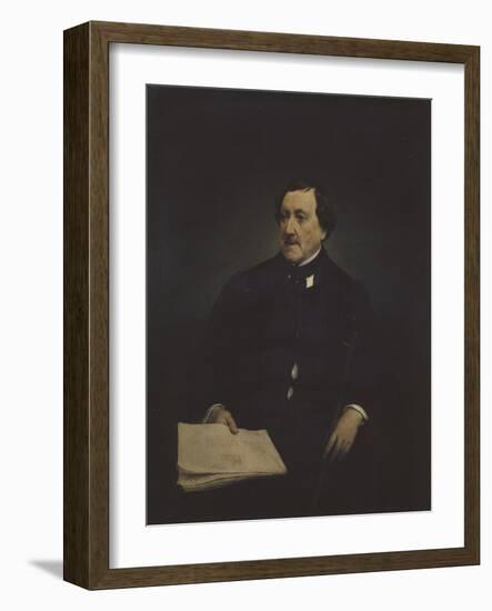 Portrait of the Composer Gioachino Antonio Rossini (1792-186)-Francesco Hayez-Framed Giclee Print