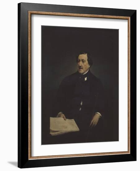 Portrait of the Composer Gioachino Antonio Rossini (1792-186)-Francesco Hayez-Framed Giclee Print